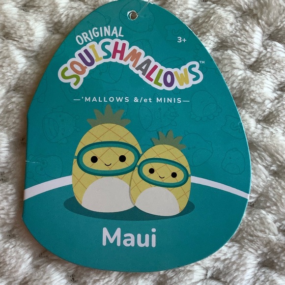 Kellytoy Squishmallows Maui Plush Scuba Diving Pineapple Stuffed Animal w Tags - Picture 7 of 11